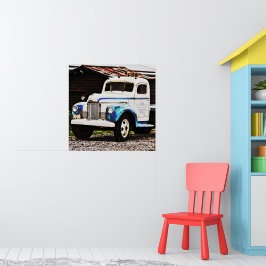 Alte LKW Fotografie Poster Art