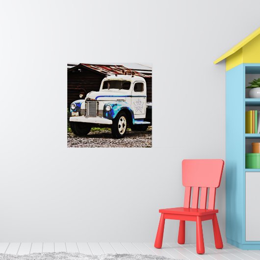 Alte LKW-Fotoposter-Kunst Poster (Kinderzimmer 1)