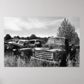 Alte LKW Junkyard Poster (Vorne)