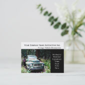 Alte LKW-Reparaturwerkstatt mit antikem LKW Visitenkarte (Stehend Vorderseite)