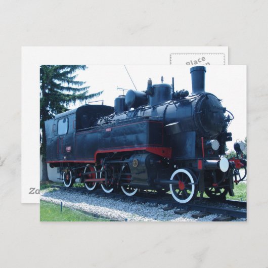 Alte Lokomotive Postkarte (Vorne/Hinten)