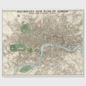 Alte London-Karte, England (1853) Geschenkpapier (Flach)