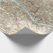 Alte London-Karte, England (1853) Geschenkpapier (Ecke)