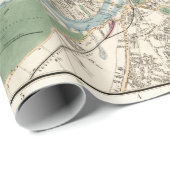 Alte London-Karte, England (1853) Geschenkpapier (Rolleneckpunkt)