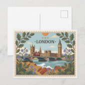 Alte Londoner Postkarte (Vorne/Hinten)