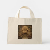 Alte Löwen-Kunst-Erbe-Tasche Mini Stoffbeutel (Rückseite)