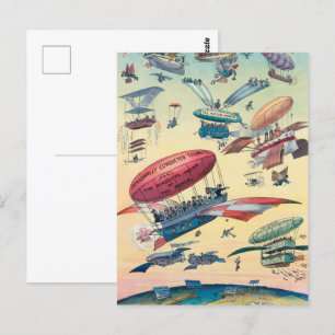Alte Luftfahrt Vintage-Postkarte Antiquität Postkarte