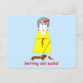 Alte lustige Crabby Alte Frau Postkarte