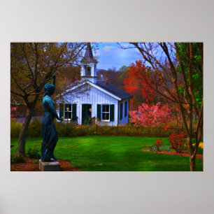 Alte Lynchburg-Friedhofs-Kirche Poster