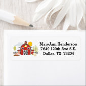 Alte Macdonald Farm Baradressen-Etikett (Insitu)