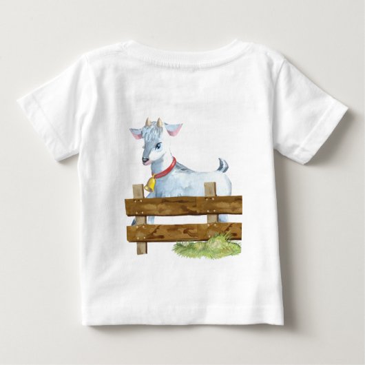 Alte MacDonald's Farm 🐮 Niedliches Pig Monogramm Baby T-shirt (Rückseite)
