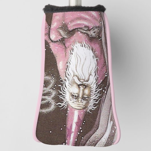 Alte Magie Zauberer rosa Robben mit Freret Golf Headcover (Rotieren 90)
