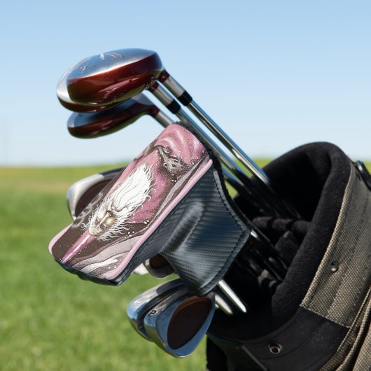 Alte Magie Zauberer rosa Robben mit Freret Golf Headcover (In Situ)