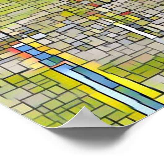 Alte Mahal Historische Ruinen Abstrakte Kunst, Mau Poster (Ecke)