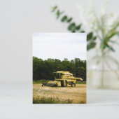 Alte Mähdrescher 02 Postkarte (Stehend Vorderseite)