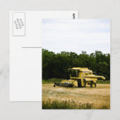 Alte Mähdrescher 02 Postkarte (Vorne/Hinten)