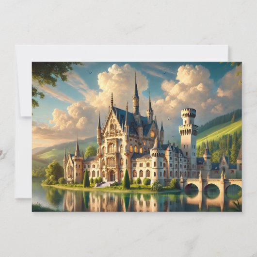 Alte majestätische Burg Einladung (Vorderseite)