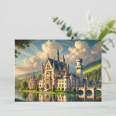 Alte majestätische Burg Einladung (Stehend Vorderseite)