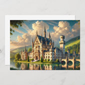 Alte majestätische Burg Einladung (Vorne/Hinten)