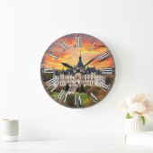 Alte majestätische Burg Große Wanduhr (Zuhause)