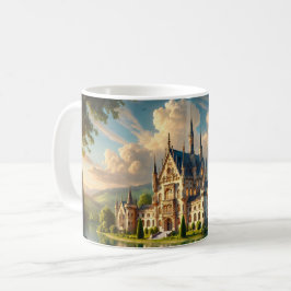 Alte majestätische Burg Kaffeetasse