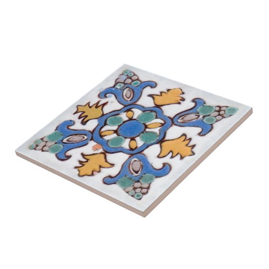 Alte Majolika 2 malte eigenhändig in den Fliese (Seite)