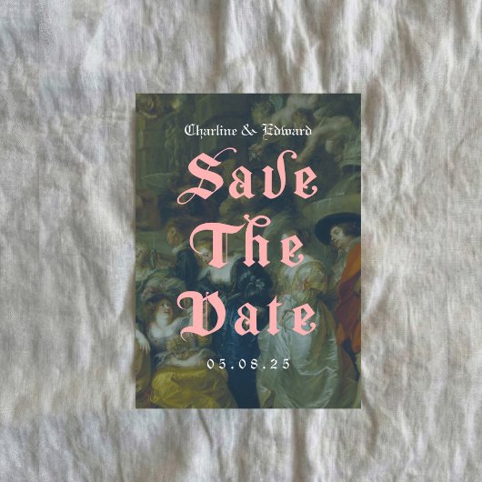 Alte Malerei Gotisch Save the Date Einladung