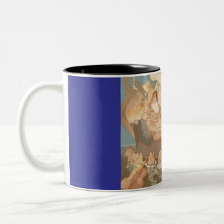 Alte Man Nautical Illustration Zweifarbige Tasse