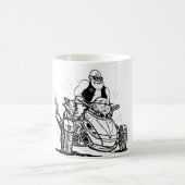 Alte Mann Biker kann lustige Becher spionieren, Ta Kaffeetasse (Mittel)