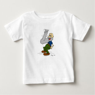 Alte Mann Wave Bart Säugling T-Shirt