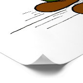 Alte Mann Waving Bart Poster (Ecke)