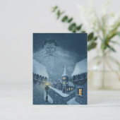 Alte Mann Winter Feiertagspostkarte (Stehend Vorderseite)