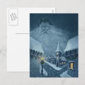 Alte Mann Winter Feiertagspostkarte (Vorne/Hinten)
