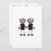 Alte Männer Liebhaber Einladung (Vorne/Hinten)