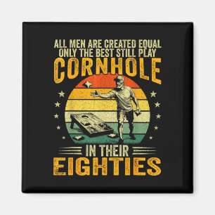 Alte Männer spielen Cornhole in den 80ern lustiger Magnet