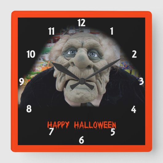 Alte Männergaske im schwarzen Hintergrund Quadratische Wanduhr (Vorderseite)