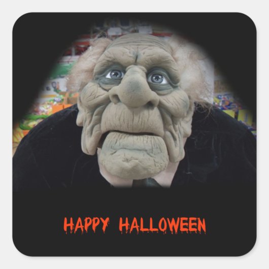 Alte Männergaske im schwarzen Hintergrund Quadratischer Aufkleber (Vorderseite)