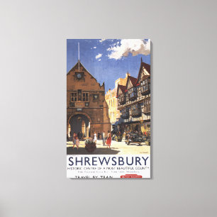 Alte Markt-Hall-Ansicht-britisches Leinwanddruck