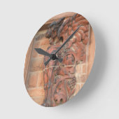 Alte Marktkatze Runde Wanduhr (Winkel)