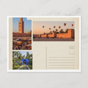 Alte Marrakesch Marokko Reise-Postkarte Postkarte