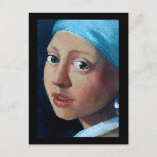 ALTE MASTER PEARL EARRING POSTKARTE