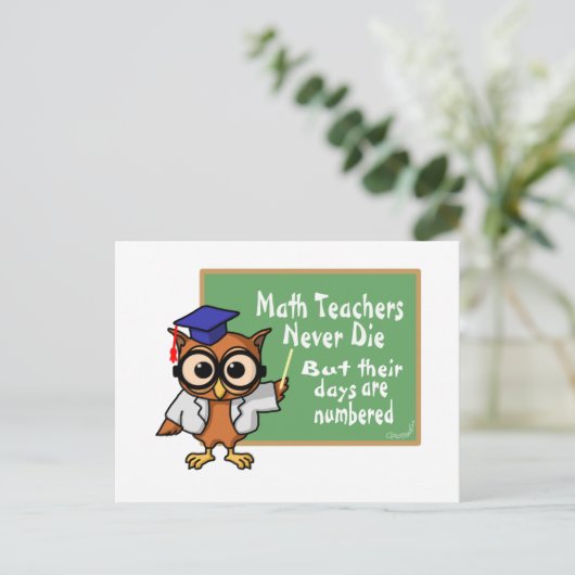 Alte Mathematiklehrer Epitaph Postkarte (Stehend Vorderseite)