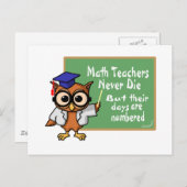 Alte Mathematiklehrer Epitaph Postkarte (Vorne/Hinten)
