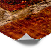 Alte Mauer aus Stein, gealtert, alt, Poster (Ecke)