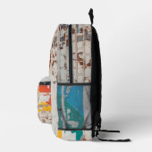 Alte Mauer mit Graffiti Bedruckter Rucksack (Rechts)