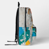 Alte Mauer mit Graffiti Bedruckter Rucksack (Links)