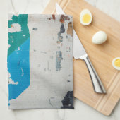 Alte Mauer mit Graffiti Geschirrtuch (Viertel Falte)