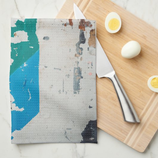 Alte Mauer mit Graffiti Geschirrtuch (Viertel Falte)