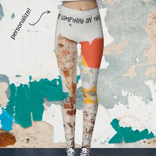 Alte Mauer mit Graffiti Leggings