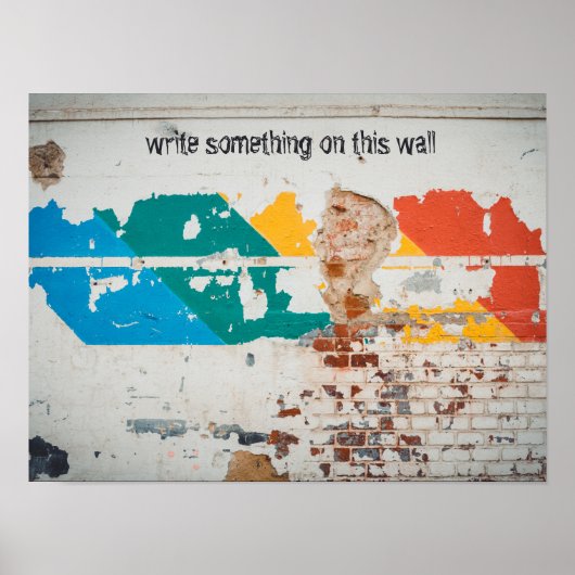 Alte Mauer mit Graffiti Poster (Vorne)